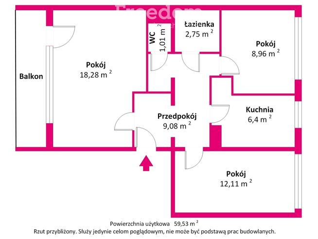 Rozkładowe mieszkanie 3 pokoje Piaseczno