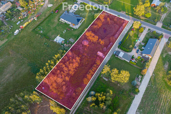 Piękna działka 3390 m2 Bartoszówka