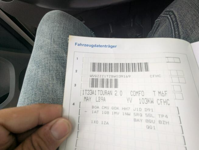 Volkswagen Touran 2.0 TDI/CR/bezwypadek/książkaseriwowa