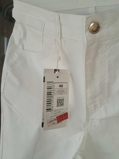 Spodnie jeansowe Białe Nowe,