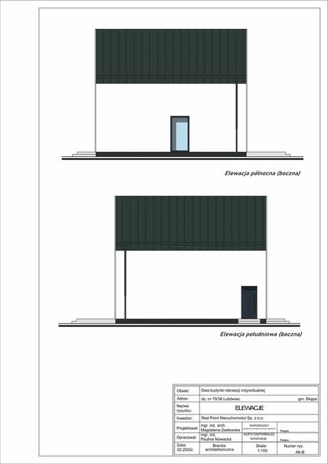 Działka z pozwoleniem na budowę 2 budynków rekreacyjnych