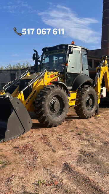wynajem koparko-ładowarki new holland B 115 z operatorem