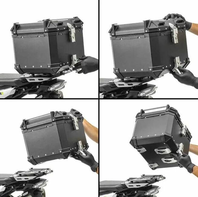 Aluminiowy kufer motocyklowy 65L kufer centralny na DWA KASK