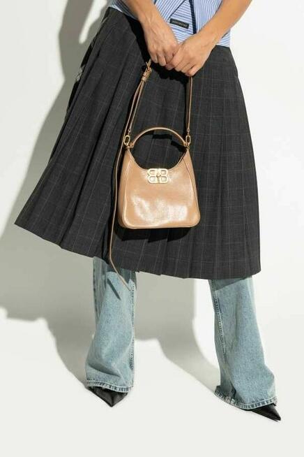 Torebka na ramię beżowa BB Soft typu hobo