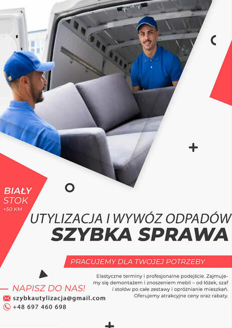 Wywóz utylizacja mebli odpadów opróżnianie mieszkań przeprow