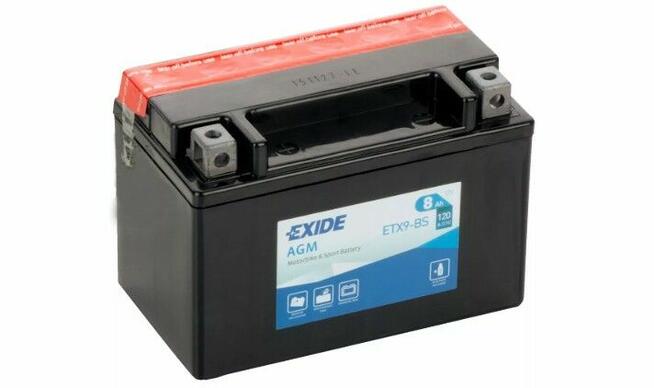 Akumulator motocyklowy EXIDE ETX9-BS YTX9-BS 12V 8Ah 120A EN
