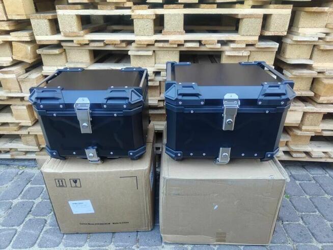 Aluminiowy Kufer motocyklowy centralny 55L NOWY + PŁYTA