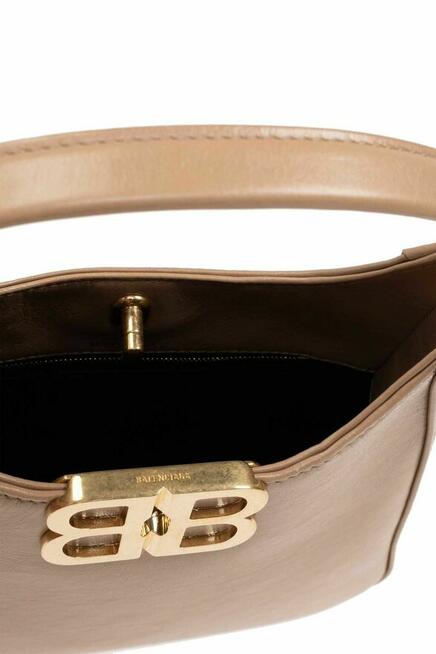 Torebka na ramię beżowa BB Soft typu hobo