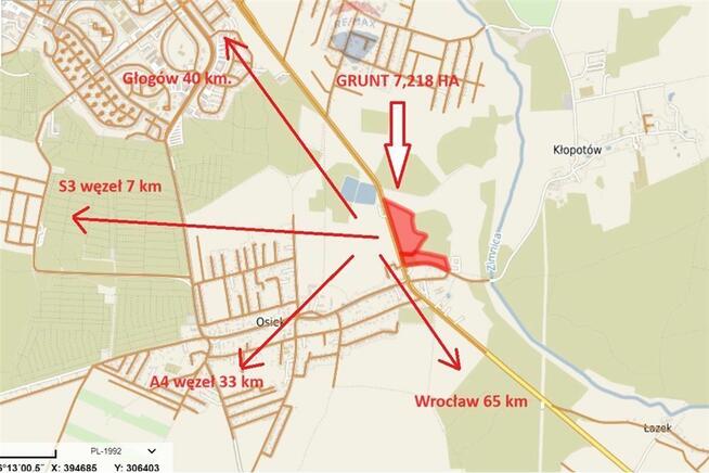 Tereny produkcyjno magazynowo usługowe przy DK 36