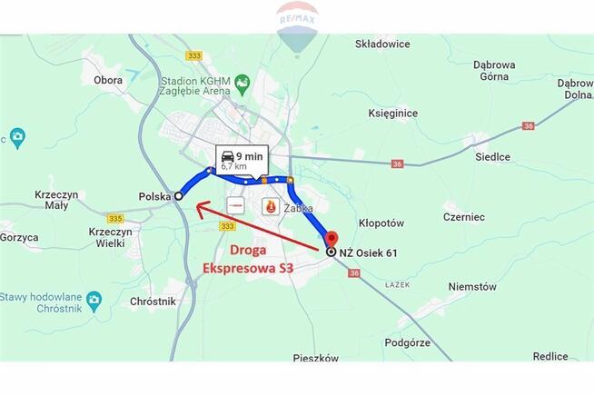 Tereny produkcyjno magazynowo usługowe przy DK 36