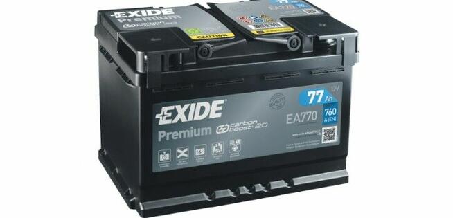 Akumulator 77Ah 760A Exide Premium PRAWY PLUS