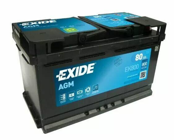 Akumulator 80Ah 800A Exide AGM start&stop EK800 EN