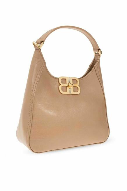 Torebka na ramię beżowa BB Soft typu hobo