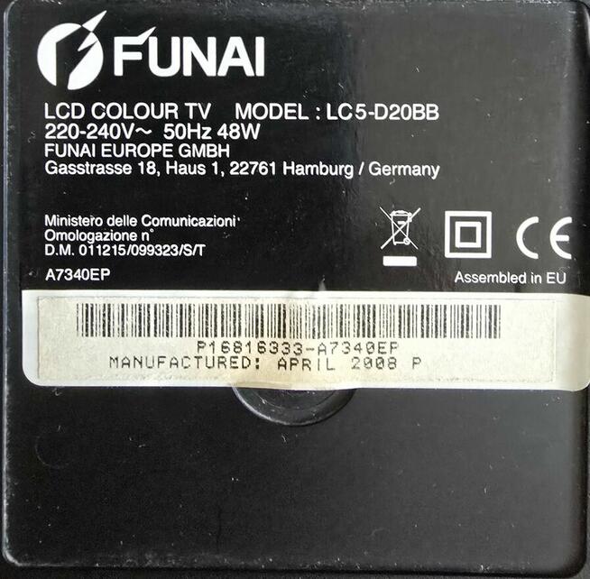 Telewizor Funai 20 cali