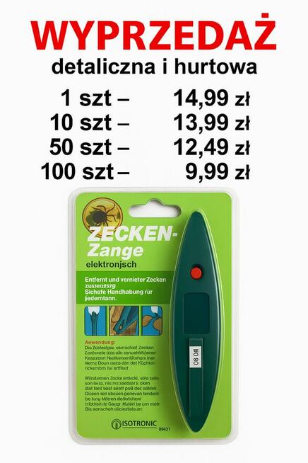 Elektryczne urządzenie do usuwania kleszczy ISOTRONIC – WYPR