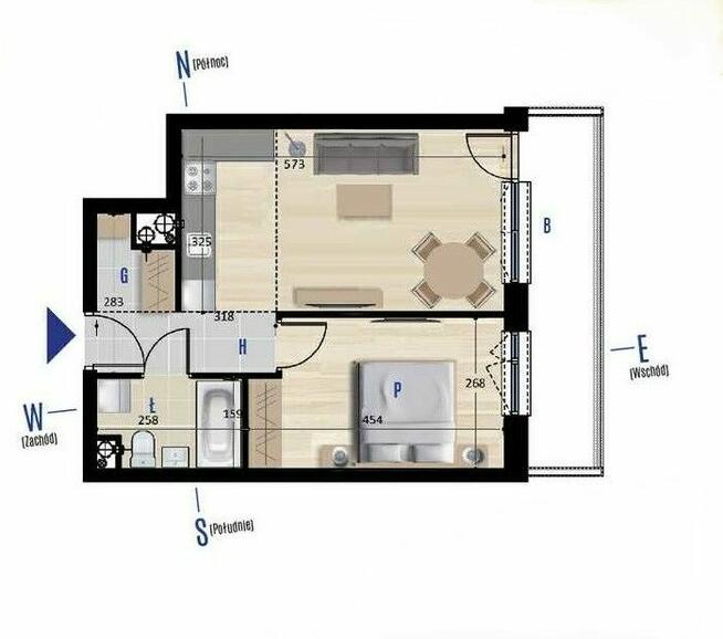 Widokowe Mieszkanie 39,25m2,Rzeszów-Projektant