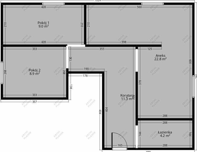 Mieszkanie 3 pok. 57,5m, 1 piętro, ogródek garażem