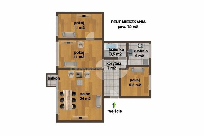 4-pokojowe mieszkanie na Os. Centrum w Ostrołęce.