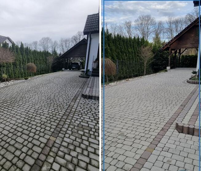 Mycie kostki brukowej, elewacji, dachów, ogrodzeń, garaży
