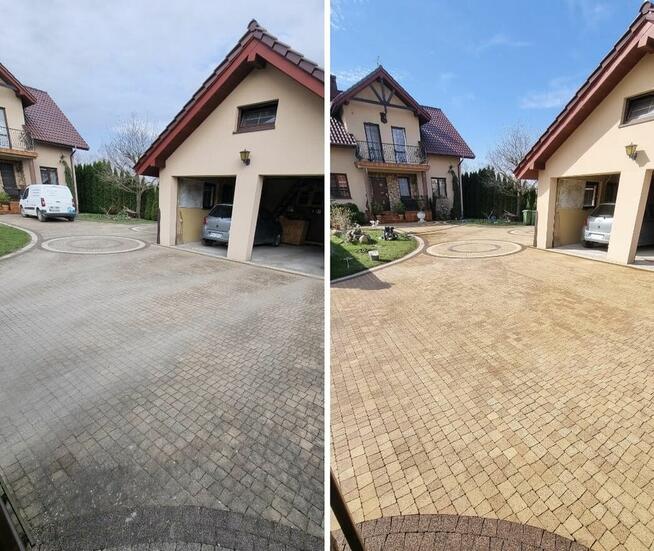 Mycie kostki brukowej, elewacji, dachów, ogrodzeń, garaży