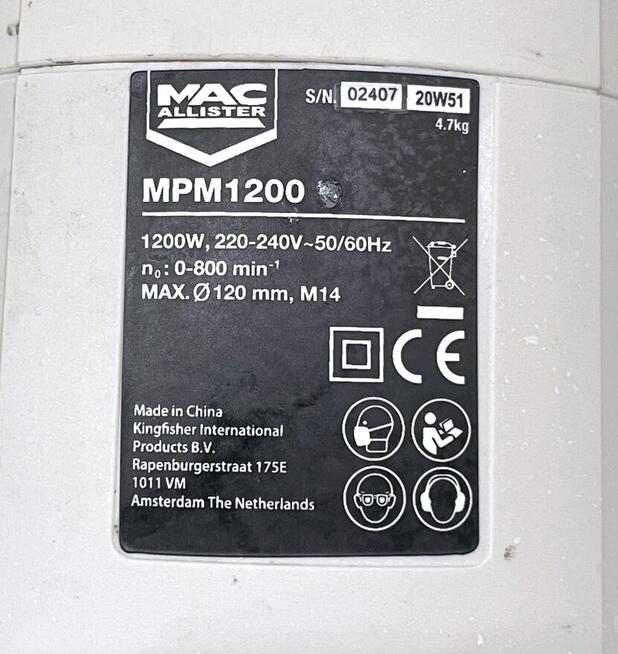 Mieszarka elektryczna MacAllister 1200 W