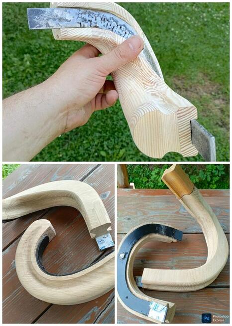 SKRĘT SKRĘTY DO SCHODÓW PORĘCZY BARIERKI ŁUKI DREWNA DREWNI