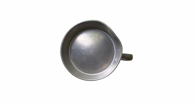 Stary cynowy kufel 1/2 pinta, z oznaczeniami