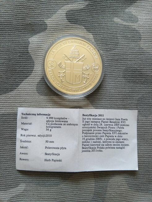 23. Medal okolicznościowy beatyfikacja J.P 2