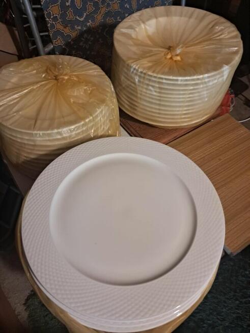 zestaw obiadowy talerze 36szt ambition