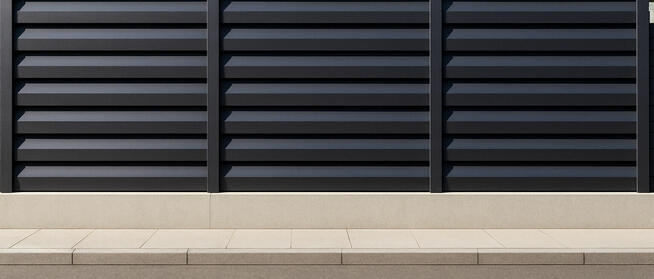 Przęsło ogrodzeniowe panelowe deski stalowe lamele profil