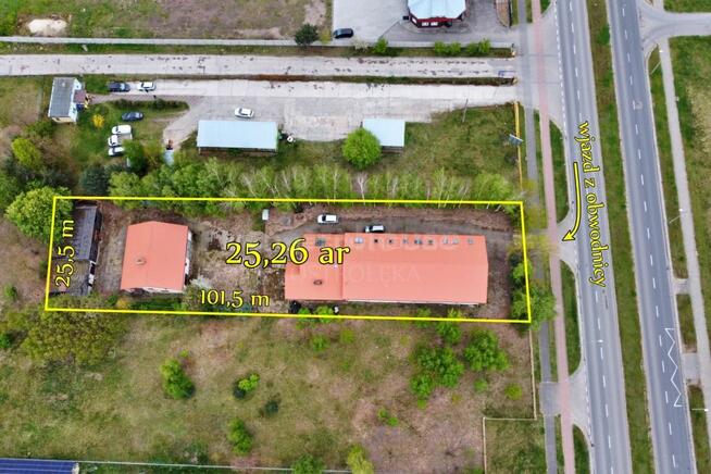 Ostrołęka: działka przemysłowa z budynkami