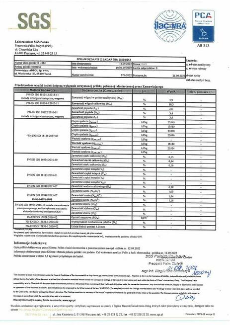 PELLET z łuski słonecznika1350 zł/paletę z dostawą do DOMU