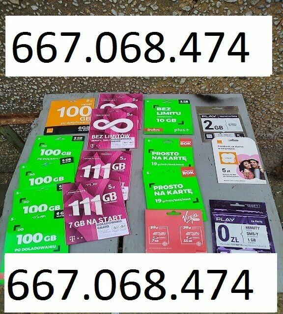 ZAREJESTROWANE AKTYWNE KARTA SIM KARTY SIM STARTERY SIM