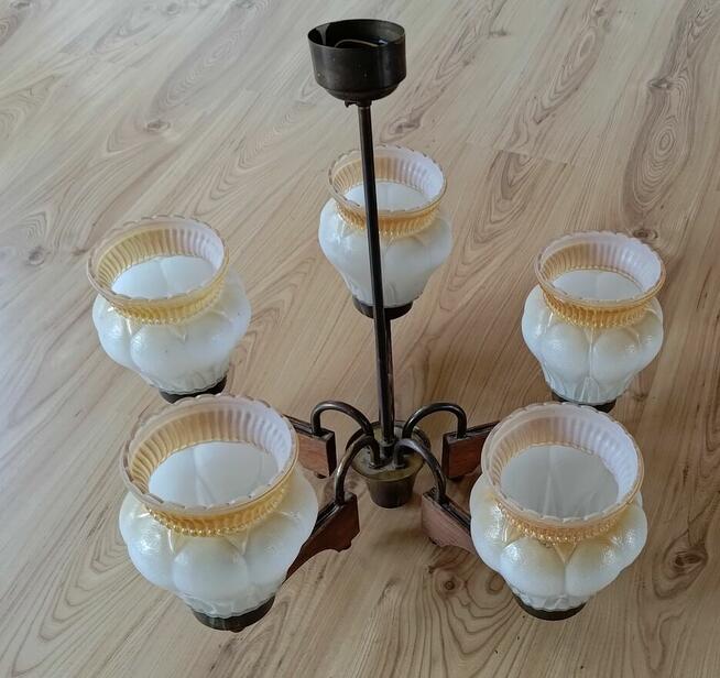 Lampa wisząca, żyrandol - 3 tryby świecenia, 5 x E27