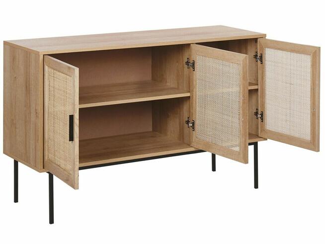 Komoda z drzwiami z plecionki