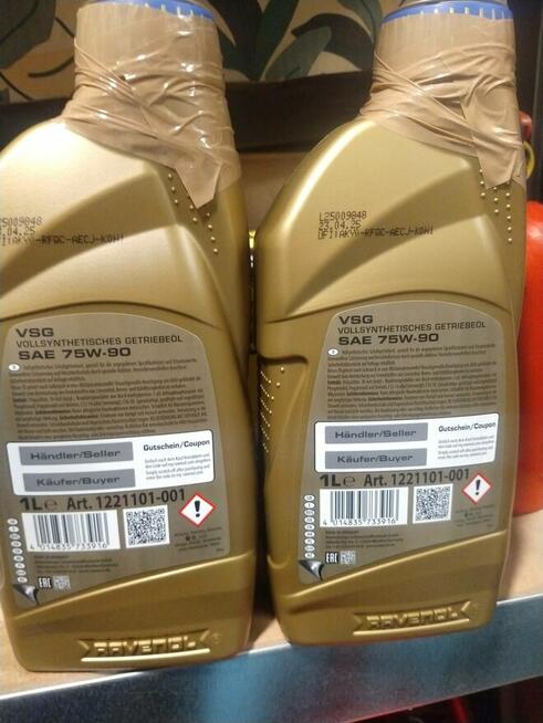 Olej przekładniowy Ravenol 75W90 z Niemiec (2 litry)