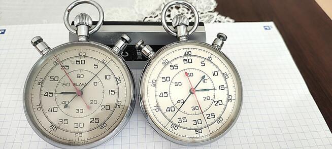 Zegarek stoper meczaniczny SLAVA sprawny duży sr;65mm