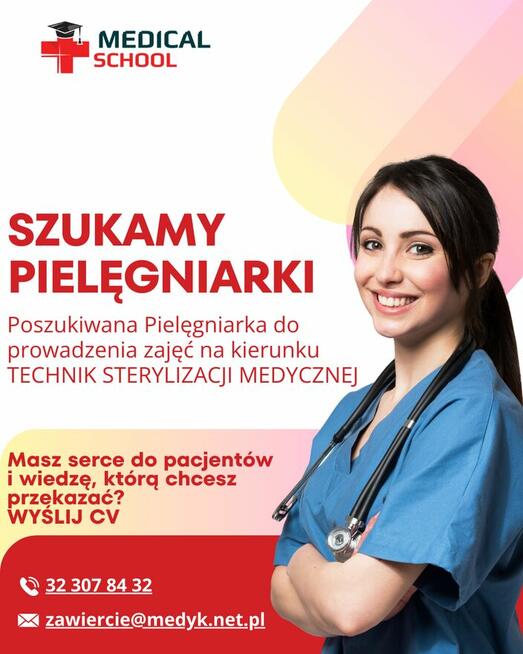 Poszukujemy pielęgniarki do prowadzenia zajęć w szkole
