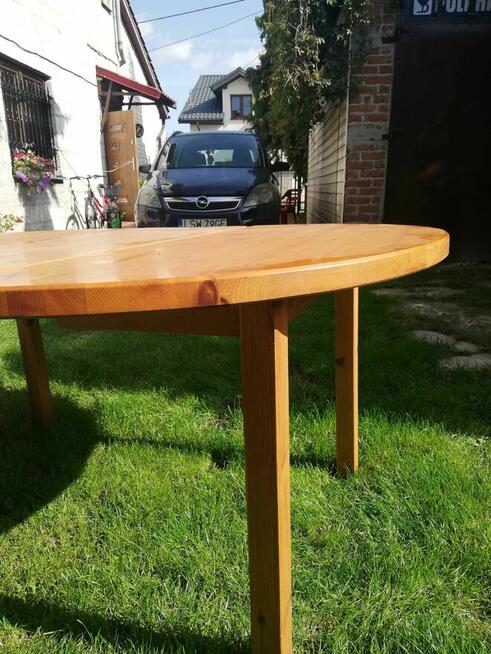 Duży okrągły stół drewniany rozkładany