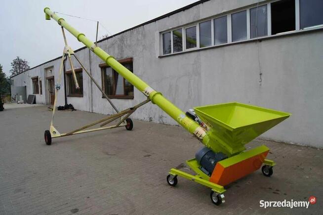 przenośnik ślimakowy skośny z koszem zasypowym 200/4