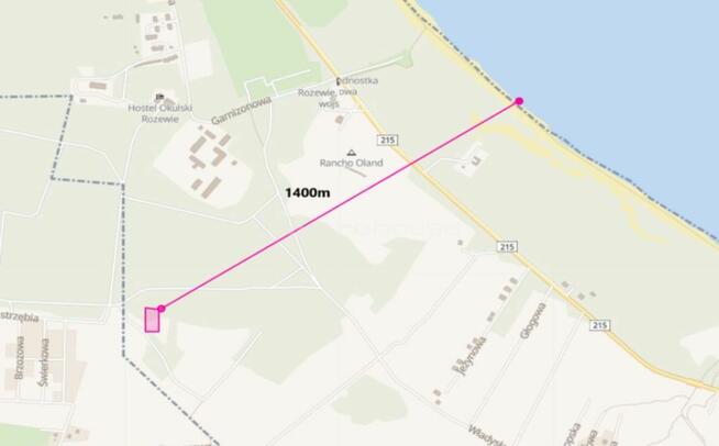 Działka leśna 3003 m², tylko 1400 m od morza!