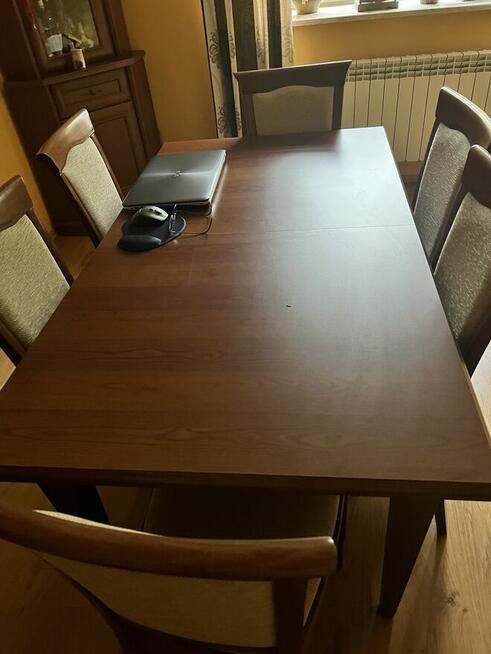 Komplet do jadalni witryna narożna + stół z 6 krzesłami