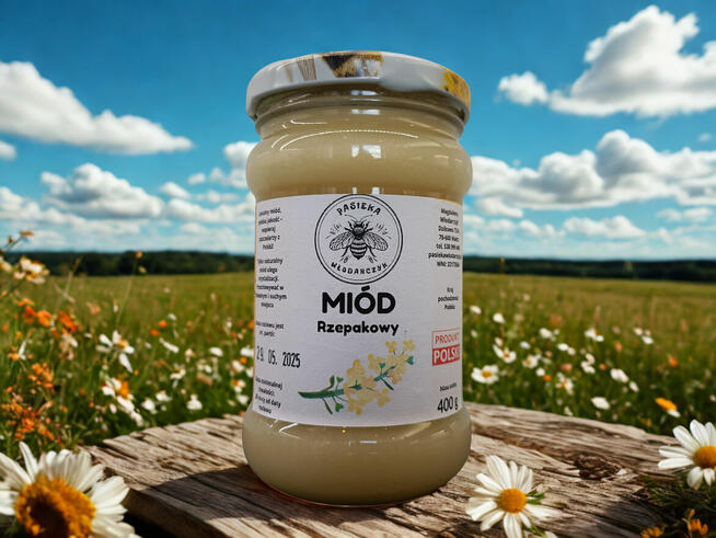 Miód rzepakowy tegoroczny 400 g z Pasieki Włodarczyk
