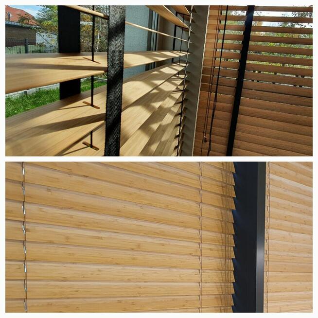 Żaluzje Drewniane Bambusowe 50mm 65mm Piaseczno okolice