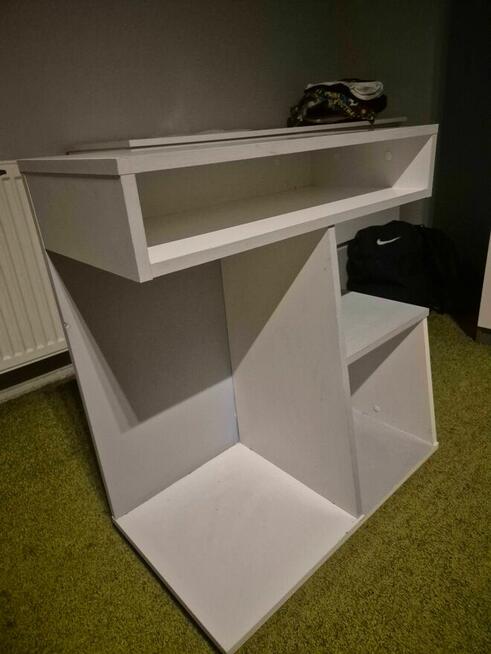 Dostawka do biurka Replay RP-10, na kółkach biało-szara