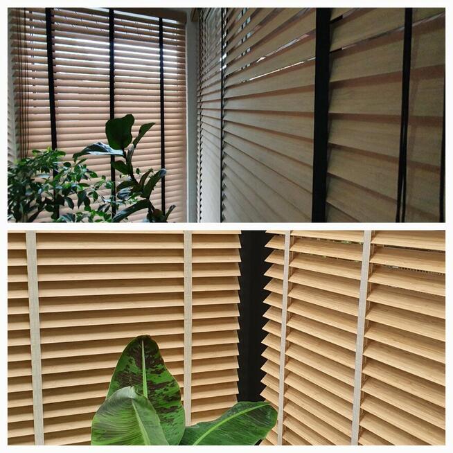 Żaluzje Drewniane Bambusowe 50mm 65mm Piaseczno okolice