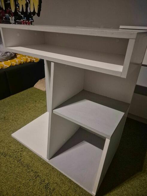 Dostawka do biurka Replay RP-10, na kółkach biało-szara