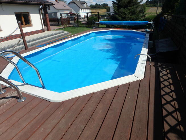 Basen stelażowy owalny