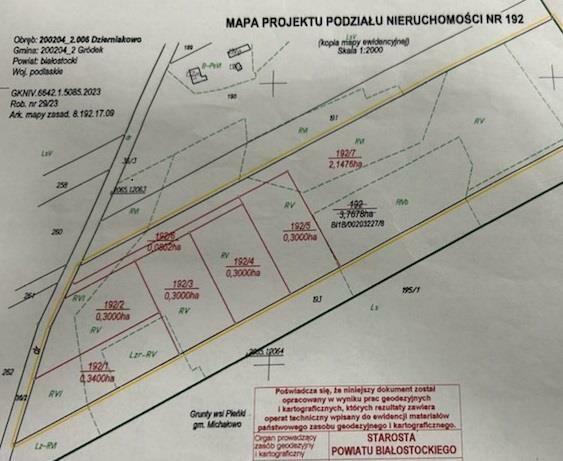 Działka rolna Dzierniakowo gm. Gródek