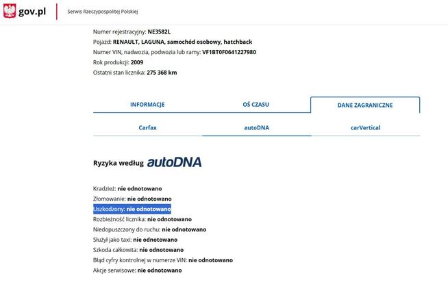 Renault Laguna 2.0 Benzyna Moc 140KM Zarejestrowany Ubezpieczony